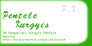 pentele kurgyis business card